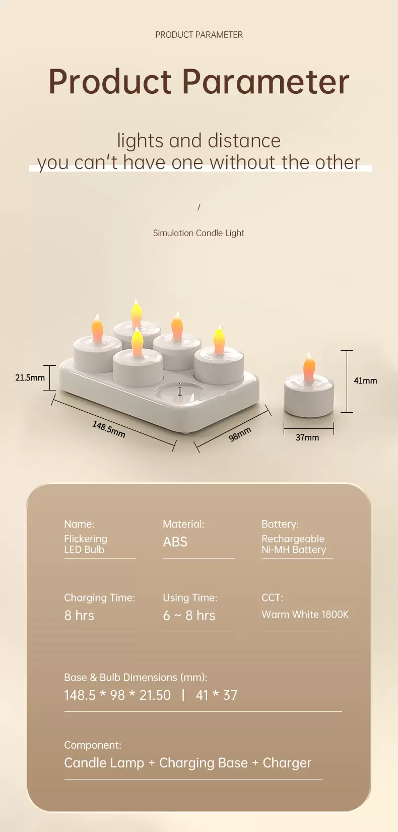 Luces de velas recargables