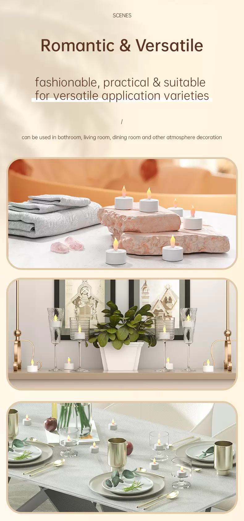 Luces de velas recargables