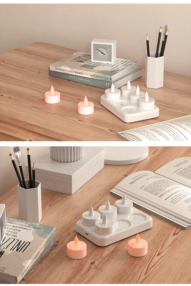 seis lámparas de vela