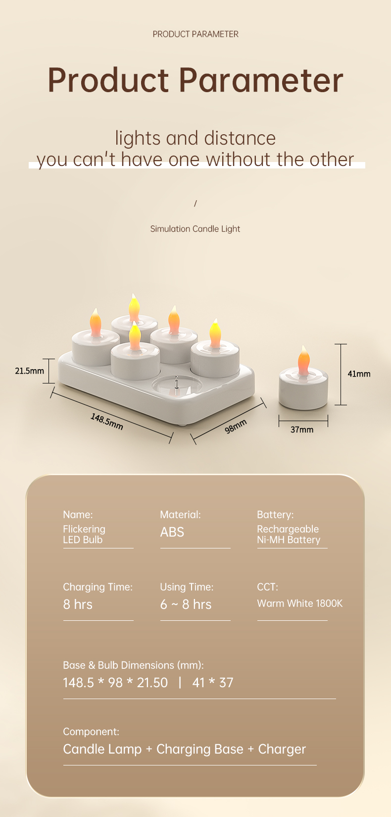 Luces de velas recargables